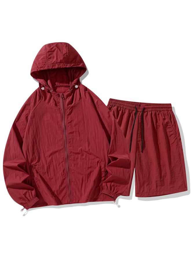 Song Feng Ya Sun Protection Clothing Men's Summer Thin Breathable Ice Silk Couple Hooded Sun Protection Clothing Outdoor Sportswear Trendy - Image 1