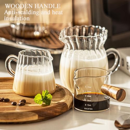 KalamkariX 100ml Espresso Cup, Espresso Measuring Cup with Wooden Handle, Precise Espresso Shot Cups for Home Baristas, Professional Coffee Measuring, Cooking and Cocktail Making - Image 4