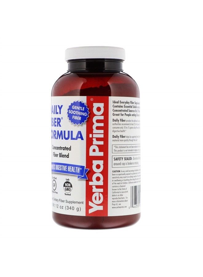 Yerba Prima مسحوق صيغة الألياف اليومية - 12 أونصة - مكمل دعم الهضم - مكمل ألياف غذائية قابلة للذوبان وغير قابلة للذوبان - نباتي، غير معدل وراثيًا، خالي من الغلوتين - Image 5