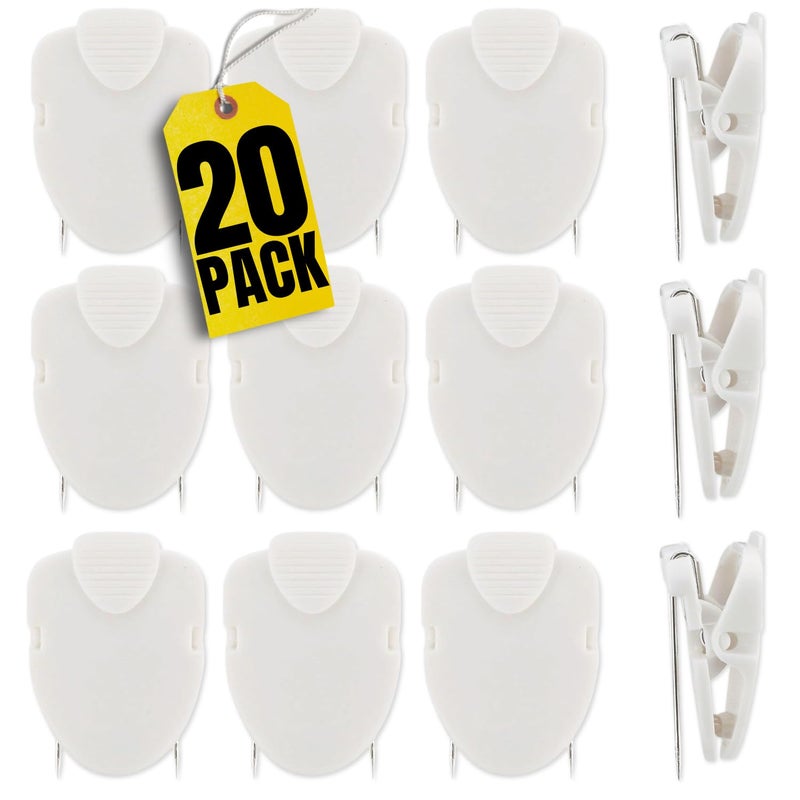 1InTheOffice Cubicle Clips for Fabric Walls, White, 20 Pack - Image 1