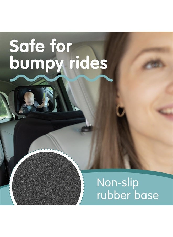Onco Baby Car Mirror Rear Facing - Double Award-Winning Car Mirror for Baby, 100% Shatterproof Baby Mirror for Car Journeys, Shakeproof Car Seat Mirror for Baby Rear Facing, Universal Car Mirror Baby - Image 4