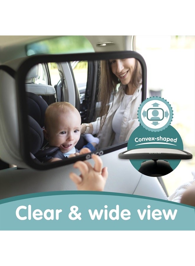 Onco Baby Car Mirror Rear Facing - Double Award-Winning Car Mirror for Baby, 100% Shatterproof Baby Mirror for Car Journeys, Shakeproof Car Seat Mirror for Baby Rear Facing, Universal Car Mirror Baby - Image 3