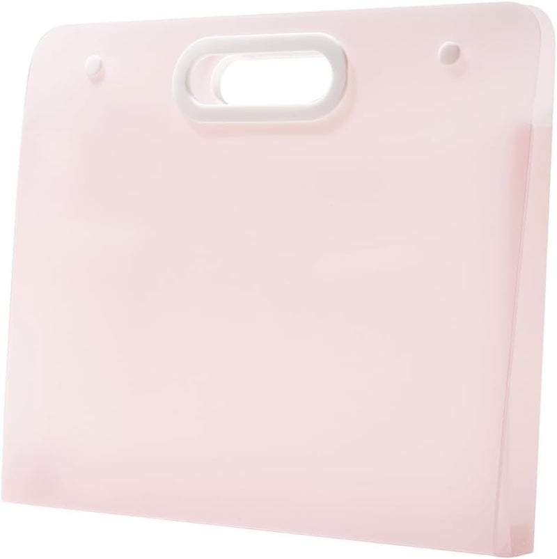 Sohynca Plastic Art Portfolio, Large Art Portfolio with Handles,Waterproof Portfolio Folder for Artwork, Arts Storage Case for Drawing Sketch Photography Poster (Pink 22.44 x 17.32 inch) - Image 1