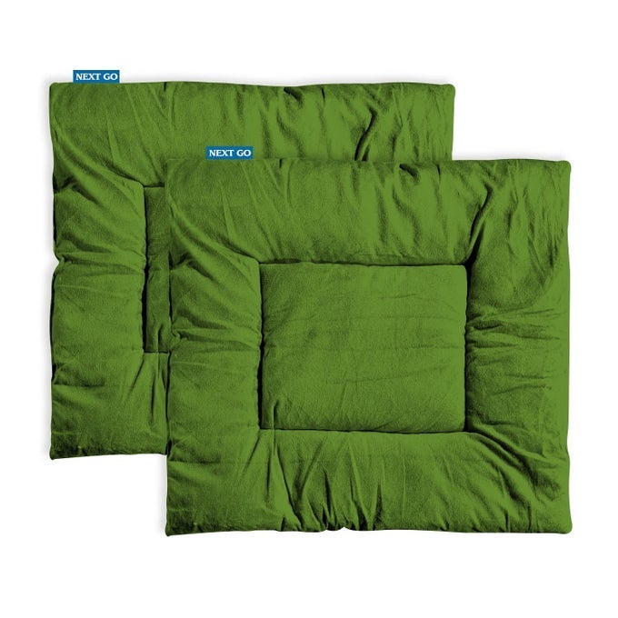 POOJA AASAN EXTRA THICK GADDI STYLE VELVET CLOTH GIFTS KATHA HAVAN SHAADI LONG TIME COMFORT SOFT PRAYER FLOOR SITTING MAT BIG SIZE 27X 27 INCH ENGLISH GREEN 2