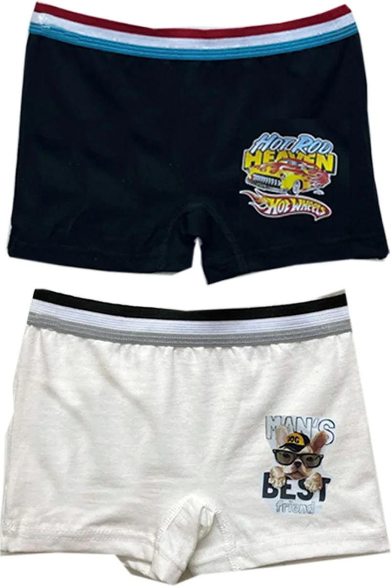 Belifanti Collection Boy's Cotton 6-Piece White Undershirt 6-Piece Mixed Color Boxer 12 Piece Set