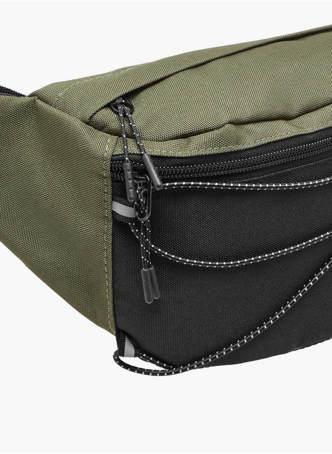Lee Cooper Men's Logo Applique Waist Bag with Zip Closure  - Image 3