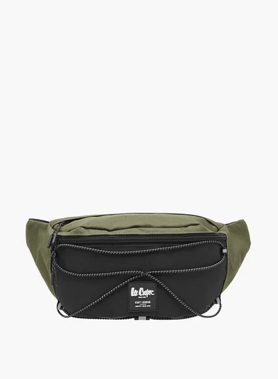 لي كوبر Men's Logo Applique Waist Bag with Zip Closure