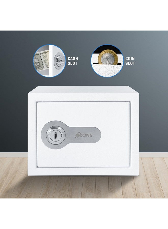 Ozone Ozone Money Bank, Small Safe For Kids and Home Use, Mechnical Key Lock Safe with 2 Stainless Steel Key - (White) - Image 4