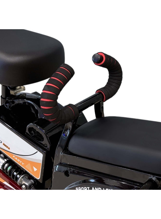 Crony W6 Happy beans Red Electric Scooter Bicycle with Seat and Suspension, 350W Motor,  Top Speed Up to 25km Range, Max Load 150 kg - Image 3