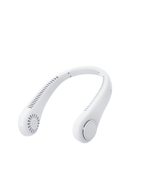 Portable Neck Fan Foldable Bladeless Mini USB600 capacity White 600 capacity White