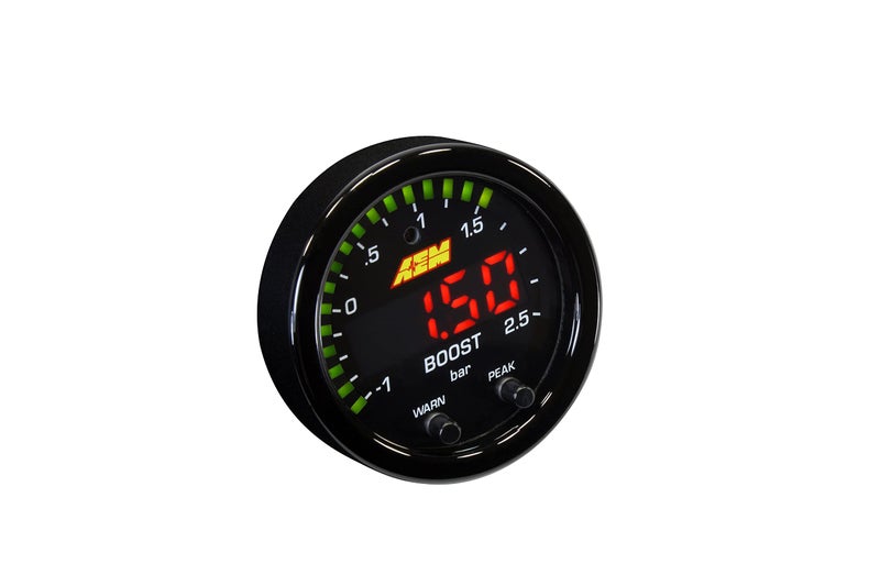 AEM 300306 XSeries Boost Pressure Gauge 52mm Black