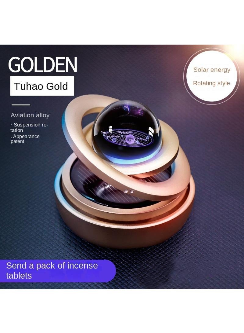 Y&D Car Metal Solar Rotary Suspension Aromatherapy Ornaments - Image 1