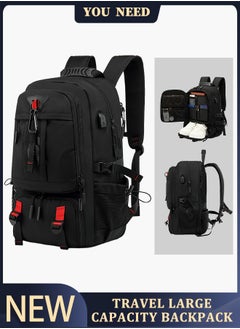 Men's Travel Backpack Multi Purpose Large Capacity Laptop Backpack with Independent Shoe Compartment Short Distance Luggage Bag Daypack for Business Camping Climbing Sports