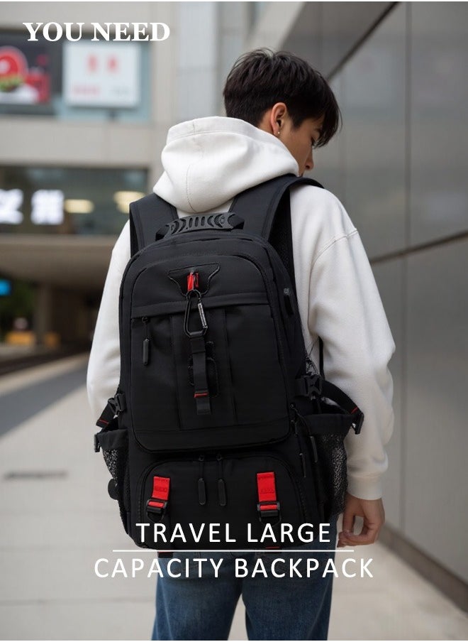 Generic - Men's Travel Backpack Multi Purpose Large Capacity Laptop Backpack with Independent Shoe Compartment Short Distance Luggage Bag Daypack for Business Camping Climbing Sports - Image 1