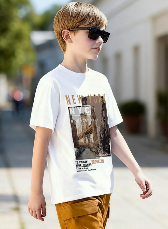 Take Two Teen Boys Graphic Print T-Shirt And Cargo Shorts Set - Image 5