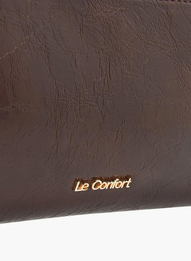 Le Confort Solid Crossbody Bag with Button Closure and Chain Strap