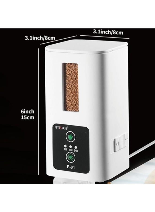 جهاز تغذية الأسماك الأوتوماتيكي لحوض السمك، مزود بتوقيت ذكي، وسعة عالية - F-01 سعة 400 مل - Image 2