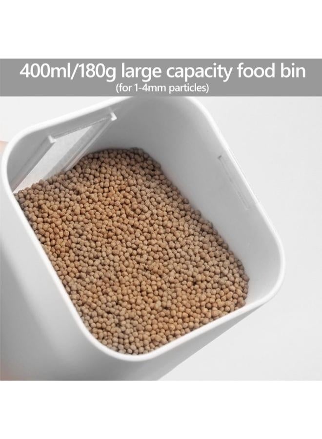 جهاز تغذية الأسماك الأوتوماتيكي لحوض السمك، مزود بتوقيت ذكي، وسعة عالية - F-01 سعة 400 مل - Image 5