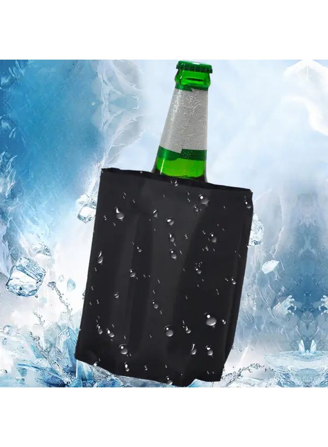 1pc Thermal Insulated Wine Bottle Cooler And Cooler Bag Heavy Duty Leakproof Sleeve With Freeze Ice Packs Portable For Wine Champagne Beer Dual Use Hot And Cold Retention Ideal For Picnics Parties Travel Outdoor Events Reusable Preservation Black - Image 3