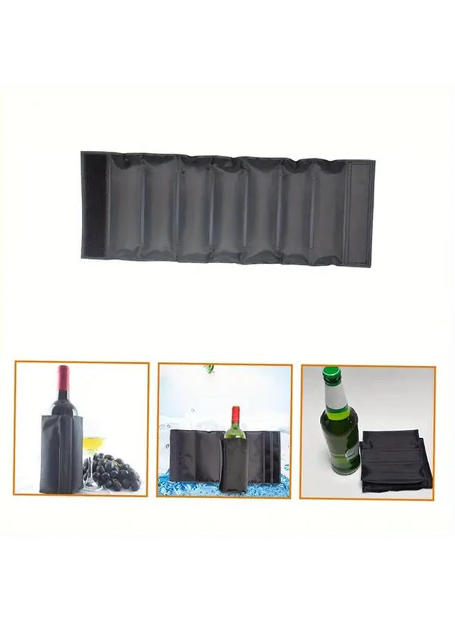 1pc Thermal Insulated Wine Bottle Cooler And Cooler Bag Heavy Duty Leakproof Sleeve With Freeze Ice Packs Portable For Wine Champagne Beer Dual Use Hot And Cold Retention Ideal For Picnics Parties Travel Outdoor Events Reusable Preservation Black - Image 1