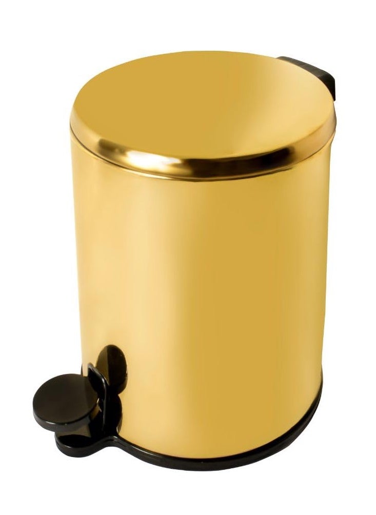 Primanova Trash Can Stainless Steel With Soft Close Lid And Foot Pedal 6 Liter -Gold  - Image 1