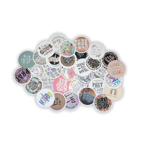 Lashicorn Bible Verse Christian Freshie Cardstock Cutouts Religious Rounds | 32pk Mixed 3” Book Encouraging Quotes Women Modern - Image 1