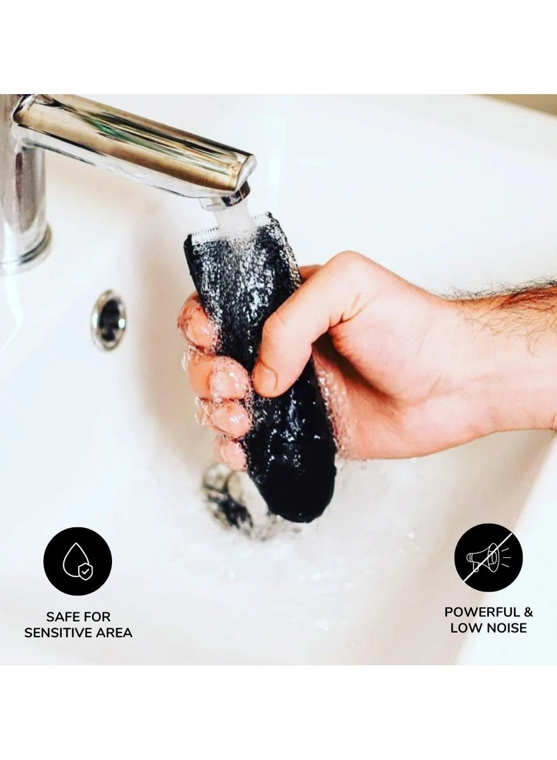 GlimmerPro Body Hair Trimmer, Powerful Low Noise Washable Design With Charging Base Safe For Sensitive Areas - Image 4