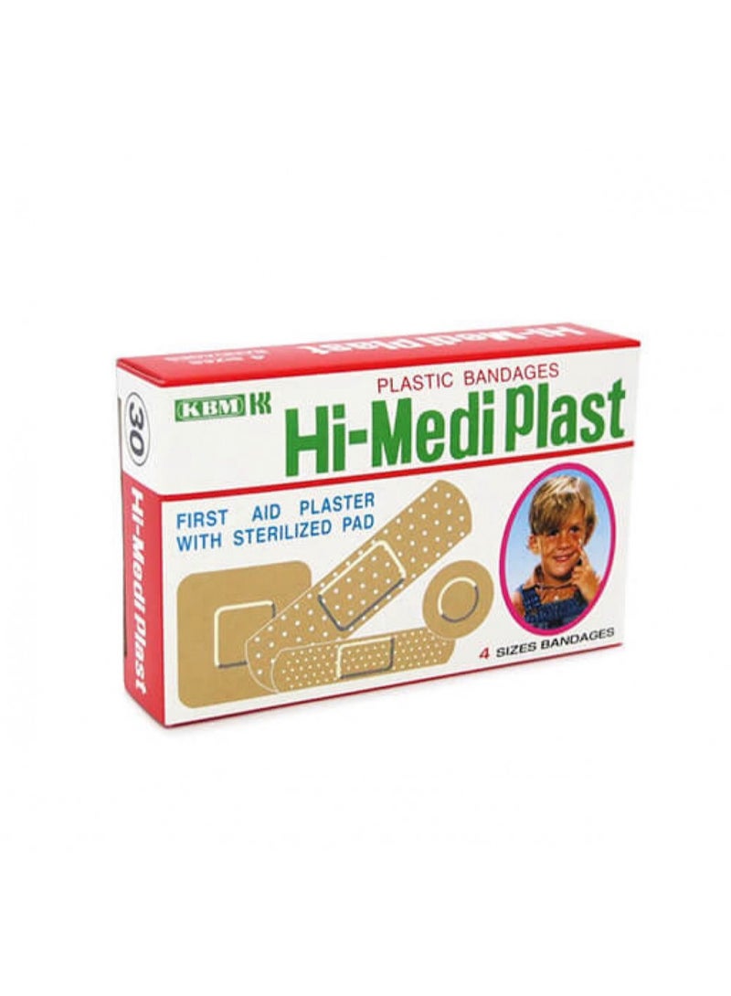 Hi-Med 30-Piece First Aid Plaster With Sterilized Pad - Image 1