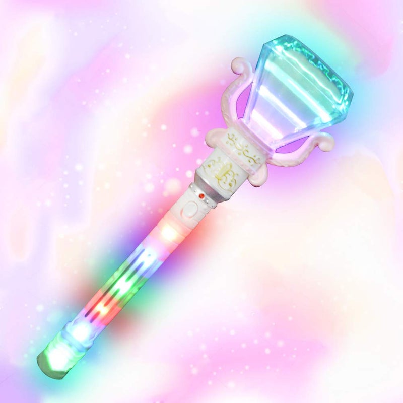 ArtCreativity Light Up Spinning Diamond Princess Wand for Kids - Fairy Wand with Spinning LEDs, Batteries Included - Light Up Wands for Girls and Boys, Perfect Pretend Play Toys - Image 5
