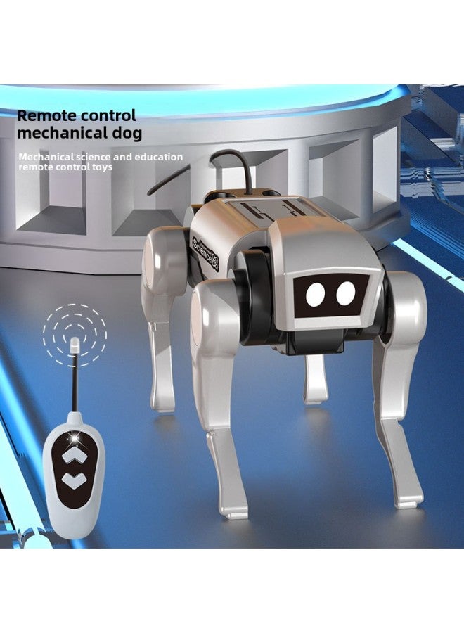 العلوم والتعليم الكلب الآلي الشمسي المصنوع يدويًا، لعبة التجربة العلمية المجمعة يدويًا، روبوت تفاعلي بين الوالدين والطفل بالجملة، اللون: إصدار التحكم عن بعد (قطة + كلب) - Image 5