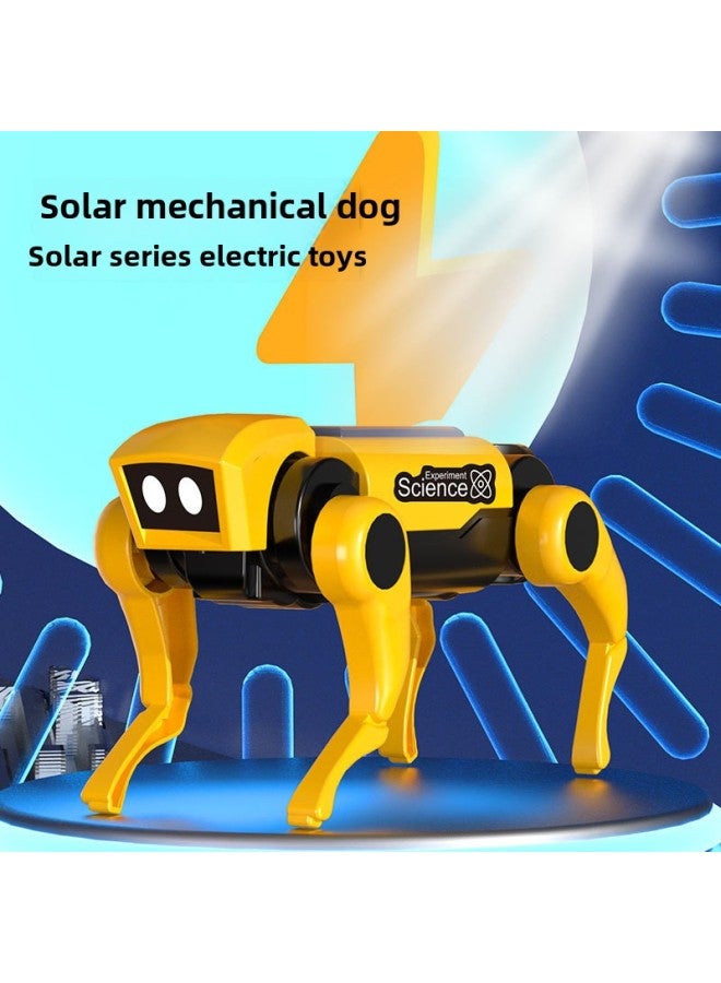 العلوم والتعليم الكلب الآلي الشمسي المصنوع يدويًا، لعبة التجربة العلمية المجمعة يدويًا، روبوت تفاعلي بين الوالدين والطفل بالجملة، اللون: إصدار التحكم عن بعد (قطة + كلب) - Image 4