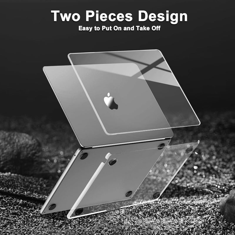 موسيسو حافظة MOSISO متوافقة مع MacBook Air مقاس 15 بوصة لإصدارات 2026 و2025-2023 M4 A3241 وM3 A3114 وM2 A2941 مع Touch ID، غلاف بلاستيكي صلب واقٍ مع جمال طبيعي فائق، شفاف بلوري - Image 5