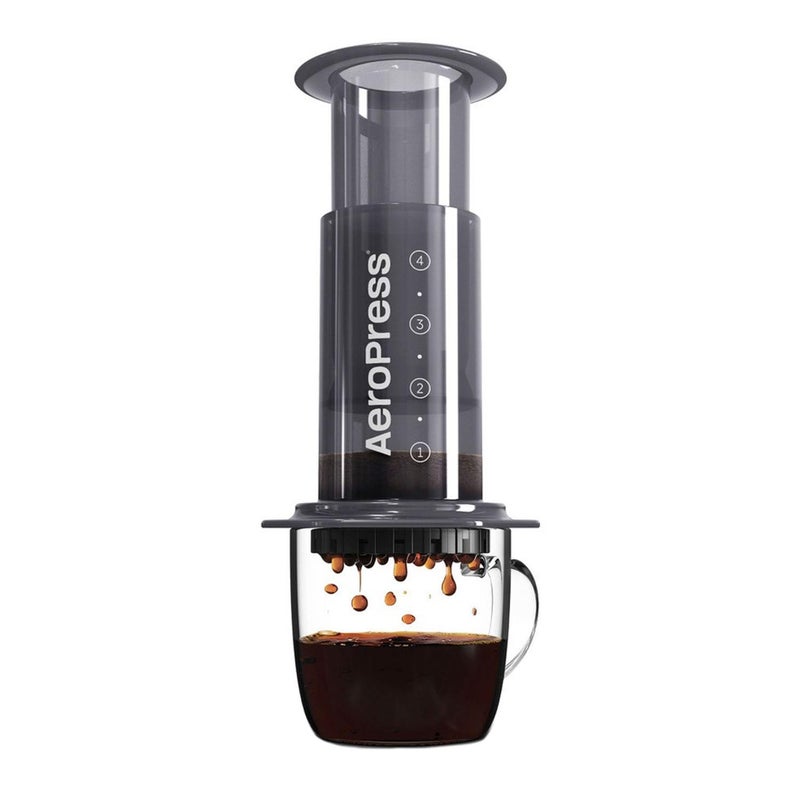 AeroPress Original Coffee and Espressostyle Maker Barista Level Portable Coffee Maker with Chamber Plunger  Filters Quick Coffee and Espresso Maker
