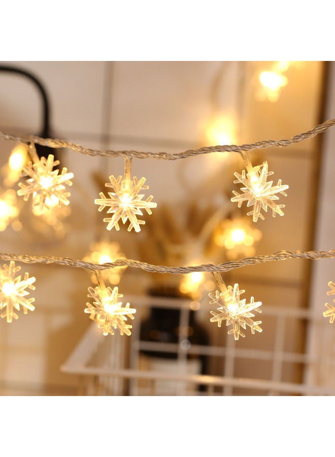 NIBEMINENT 10M Snowflake LED String Light Warm White - Image 1