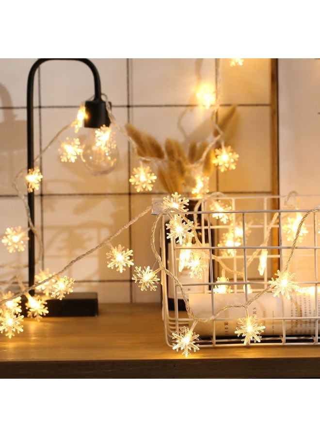 NIBEMINENT 10M Snowflake LED String Light Warm White - Image 2