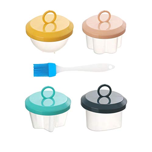 HEITIGN Egg egg Boiler HEITIGN 15 * 14 * 7 4 PCS Silicone Egg Poaching Cups Egg Cooker Nonstick Poached Egg Maker for Cooking Breakfast Egg Sandwiches - Image 1