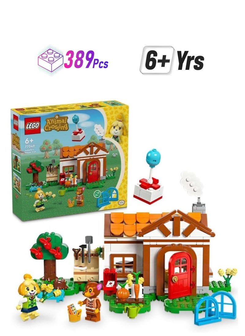 LEGO LEGO Animal Crossing Isabelle's House Visit 77049 Building Blocks Toy Set (389 Pieces)  - Image 1