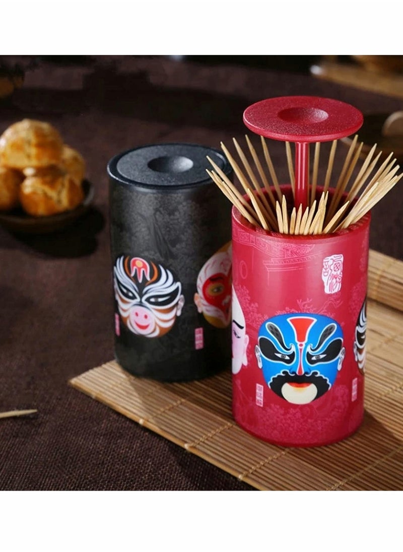 KASTWAVE - Pop up Plastic Toothpick Holder Toothpick Box Special Toothpick Dispenser Toothpick Cotton Swab Storage Box Unique Home Design Decoration Great Gifts 2 Pcs - Image 1