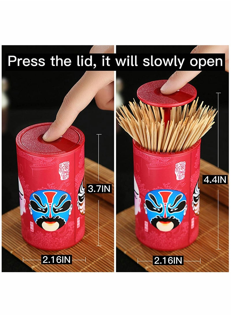 KASTWAVE - Pop up Plastic Toothpick Holder Toothpick Box Special Toothpick Dispenser Toothpick Cotton Swab Storage Box Unique Home Design Decoration Great Gifts 2 Pcs - Image 1
