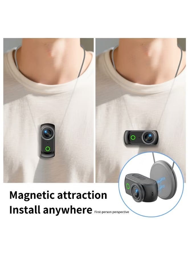BlueFire Mini Action Camera 1080P HD Magnetic Sports Camera – Portable Wearable Body Cam 1.9 Inch Screen | 360° Wide Angle Lens Hands-Free Vlogging Camera for Cycling Travel Helmet, Bike, and Outdoor Adventure | Compact Mini Video Camera for Daily Recording Kids Parenting - Image 3