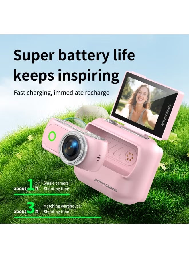 BlueFire Mini Action Camera 1080P HD Magnetic Sports Camera – Portable Wearable Body Cam 1.9 Inch Screen | 360° Wide Angle Lens Hands-Free Vlogging Camera for Cycling Travel Helmet, Bike, and Outdoor Adventure | Compact Mini Video Camera for Daily Recording Kids Parenting - Image 5