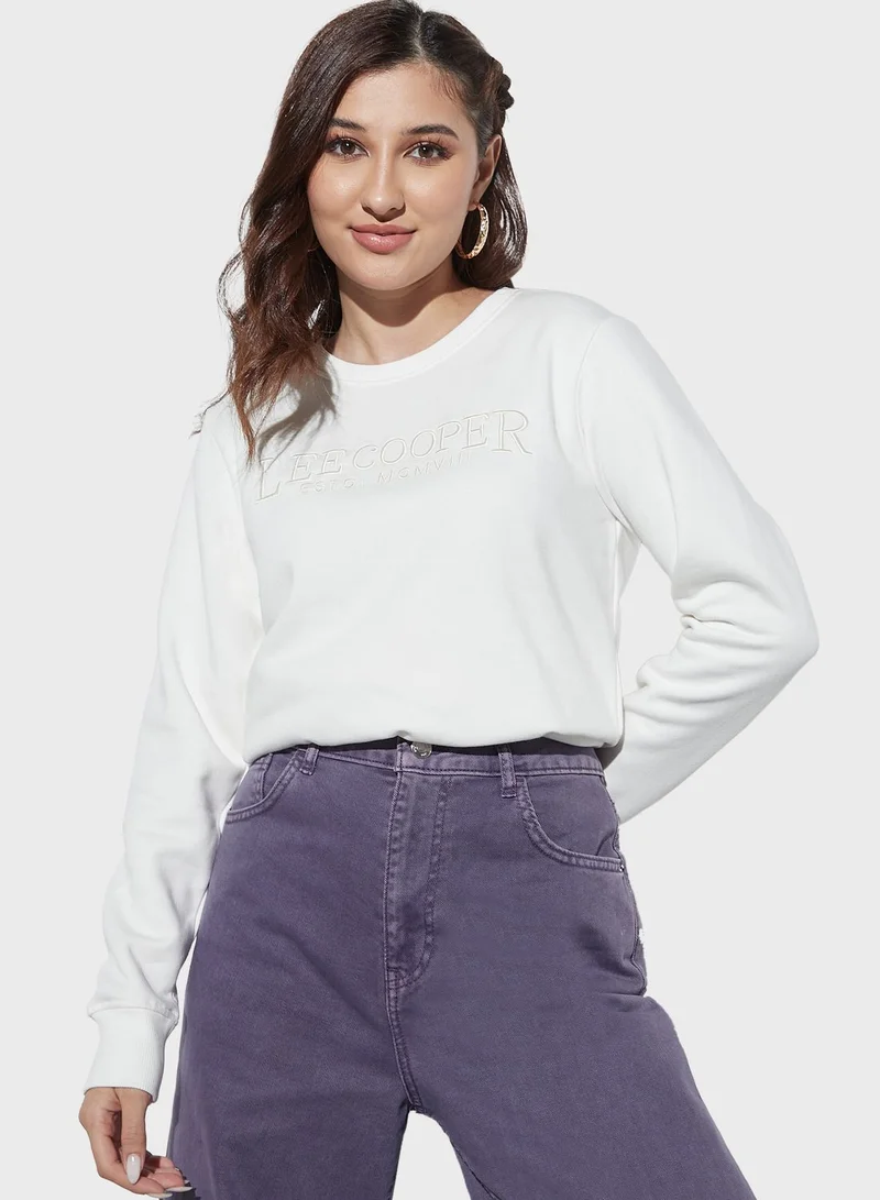 لي كوبر Embroidered Logo Detail Sweatshirt