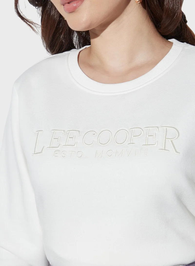 لي كوبر Embroidered Logo Detail Sweatshirt