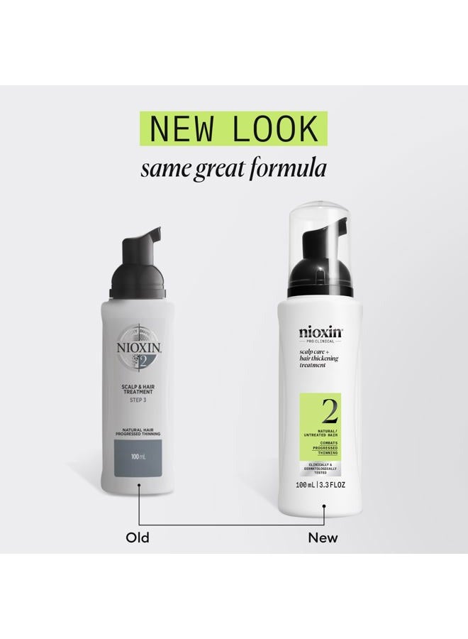 Nioxin System 2 Scalp Care + Hair Thickening Leave-In Treatment | For Natural Hair with Progressed Thinning | Boost Hair Density Against Breakage with Niacinamide & Biotin | 3.4 Fl Oz - Image 2