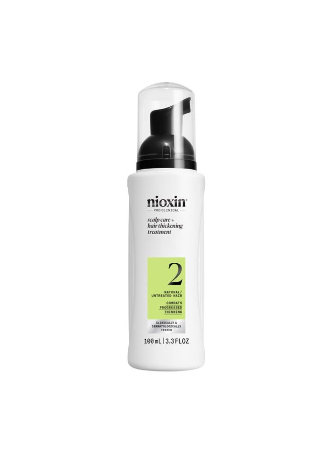 Nioxin System 2 Scalp Care + Hair Thickening Leave-In Treatment | For Natural Hair with Progressed Thinning | Boost Hair Density Against Breakage with Niacinamide & Biotin | 3.4 Fl Oz - Image 1