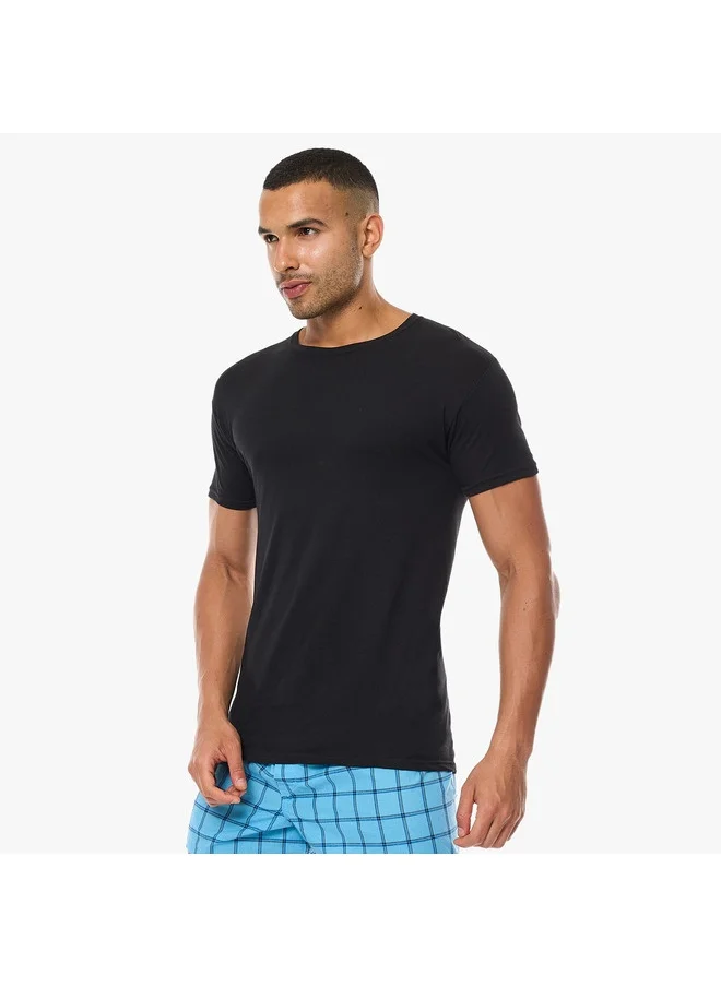 هينز UFT1B4 Hanes Ultimate Mens Comfort Fit Crewneck Undershirt 4 Pack