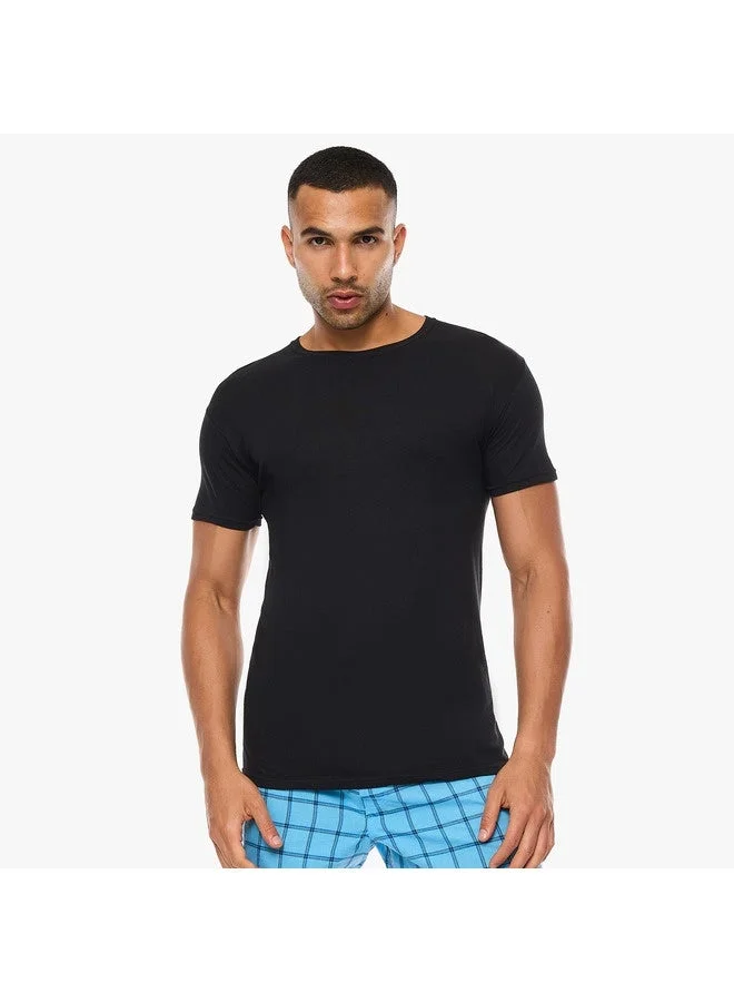 Hanes  UFT1B4 Hanes Ultimate Mens Comfort Fit Crewneck Undershirt 4 Pack for Men | Best Price UAE