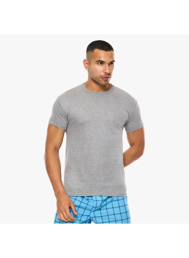 Hanes  UFT1B4 Hanes Ultimate Mens Comfort Fit Crewneck Undershirt 4 Pack for Men | Best Price UAE