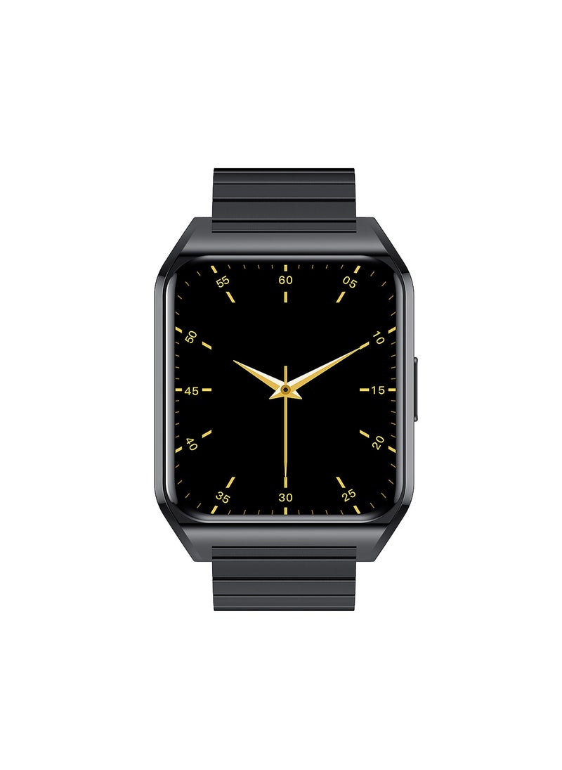 AROAQ H60 Smart Watch Bluetooth Calling Body Temperature Heart Rate Smartwatch IP67 Waterproof Sports Fitness Tracker Watches For Men And Women With Black Steel Strap - Image 2