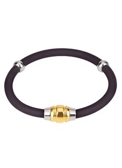 Gold Ring - Deep Purple Silicone Men's 20.5CM